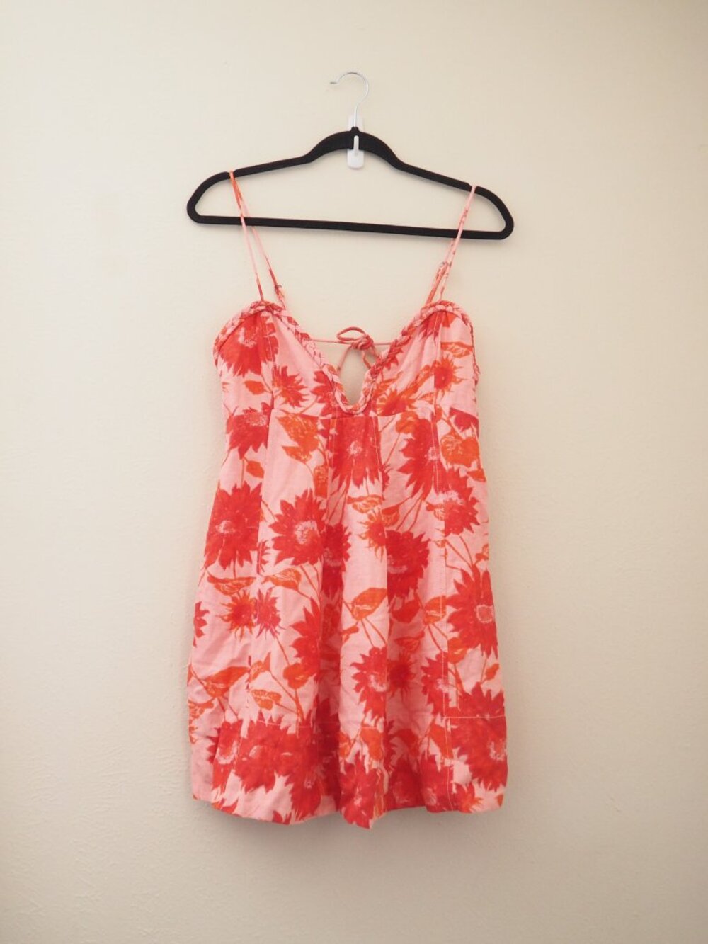 NWT Free People Altura Printed Mini Dress in Strawberry Lemonade sz M - Picture 5 of 10